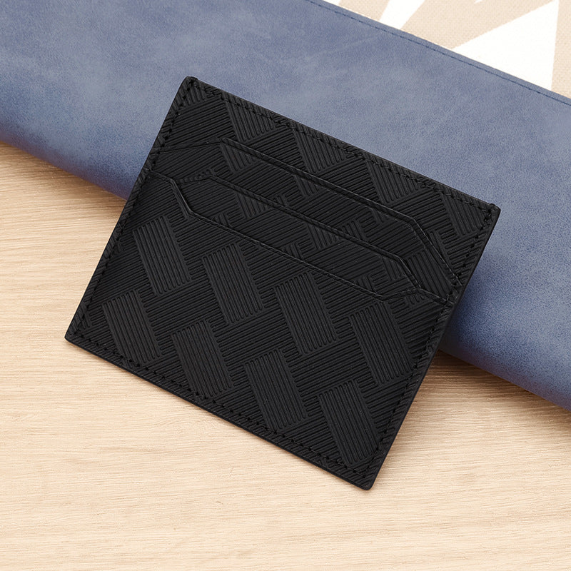 Textured Leather Card Holder Bowlift