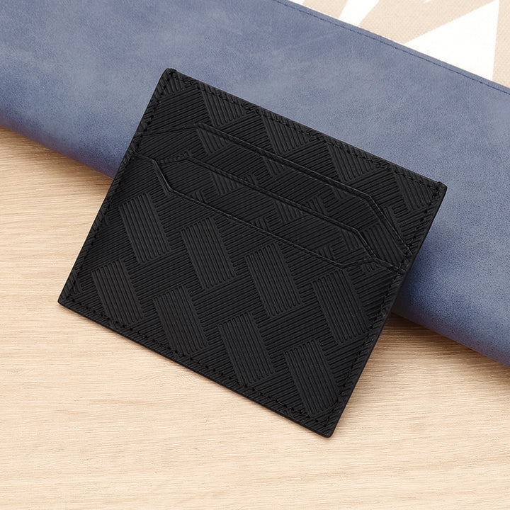 Textured Leather Card Holder Bowlift