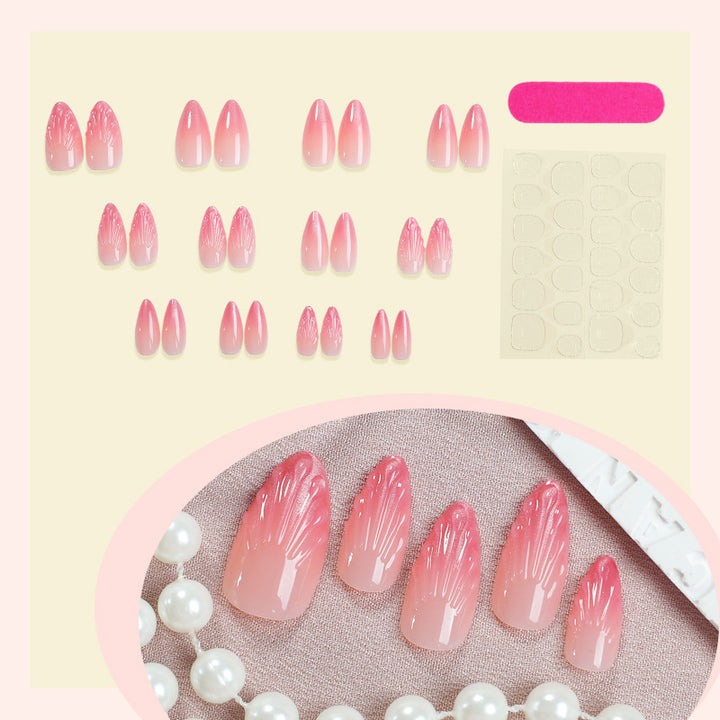 Artificial nail set with delicate ombre design Bowlift
