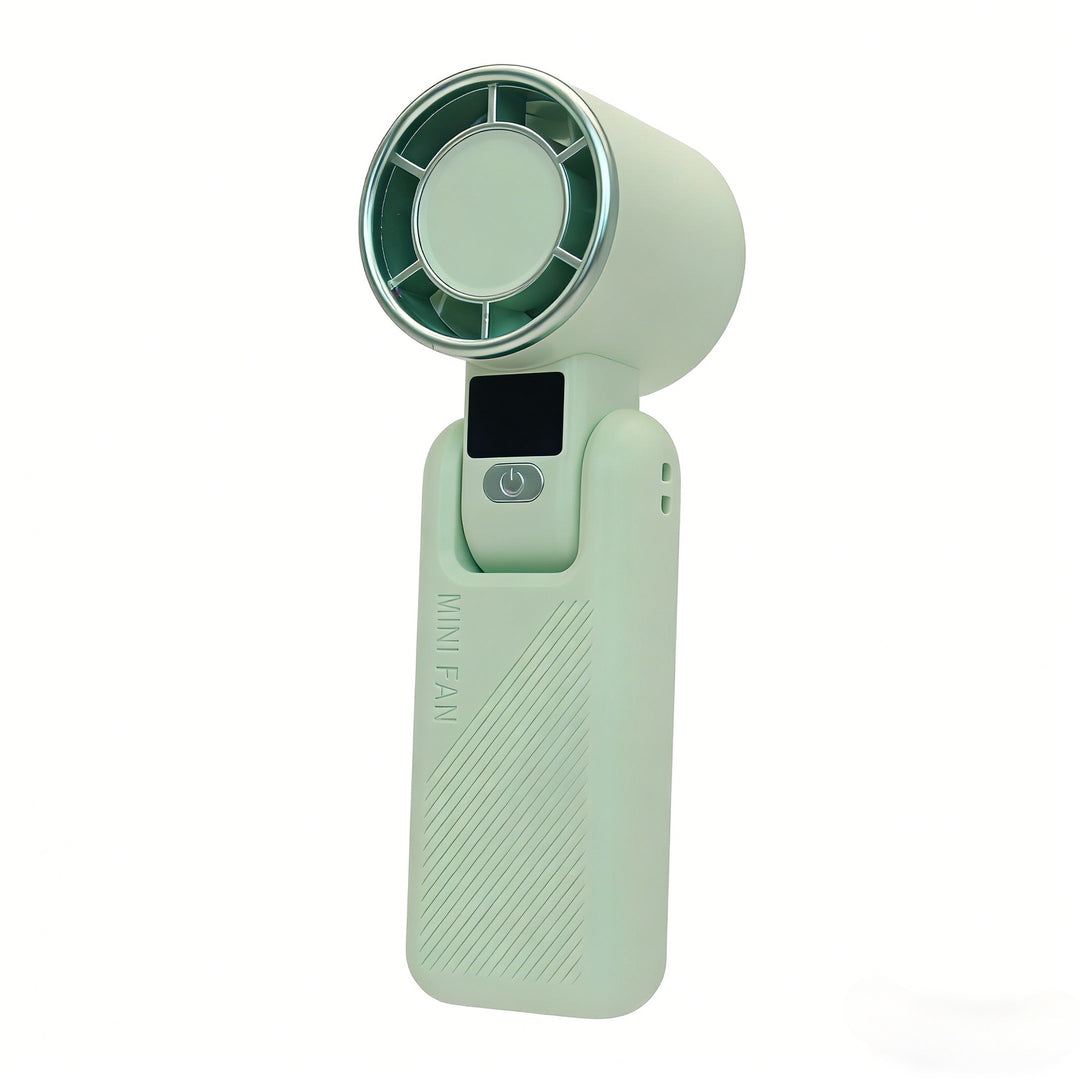 Women's Portable Mini Handheld Fan with USB Charging Function and Digital Display Bowlift