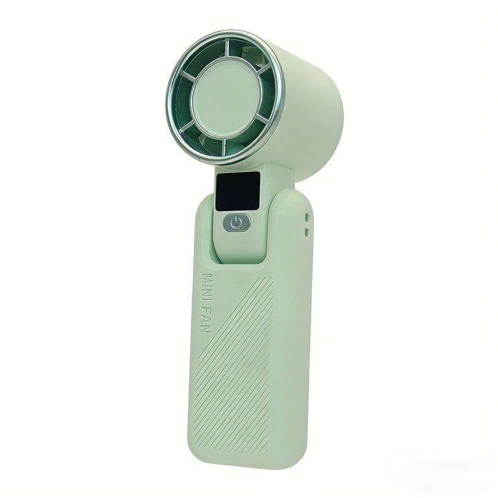 Women's Portable Mini Handheld Fan with USB Charging Function and Digital Display Bowlift