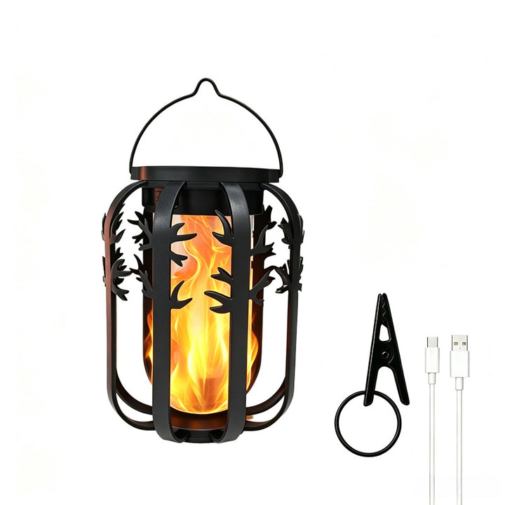 Unisex Solar Lantern with Flickering Fire Effect Bowlift