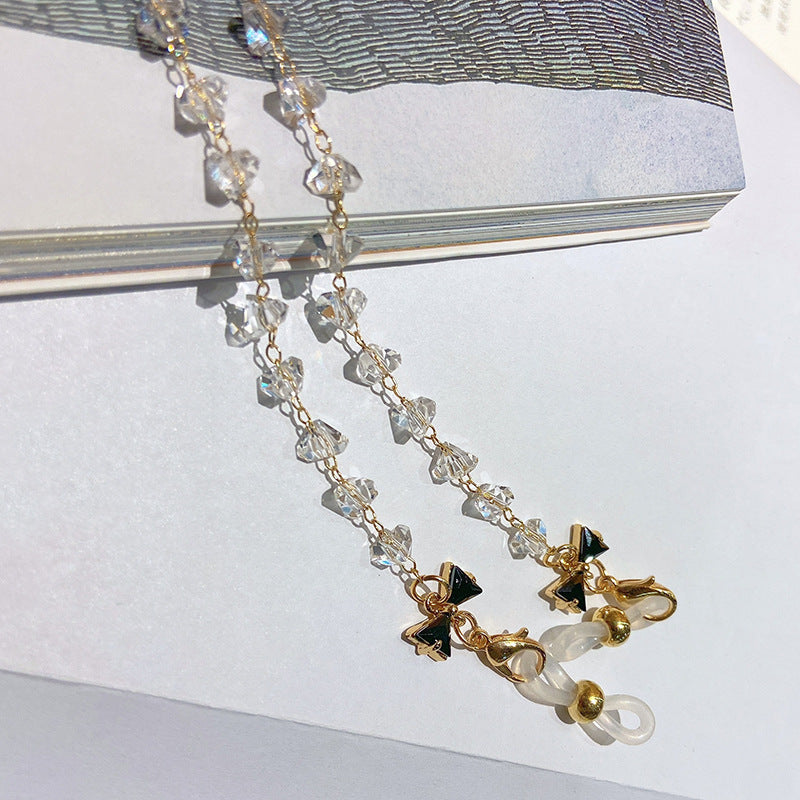 Jewelry necklace with sparkling crystals and elegant pendants Bowlift