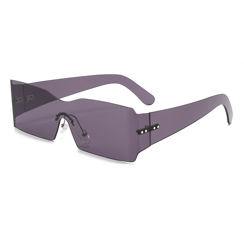 Women's futuristic fashion sunglasses with transparent frame Bowlift