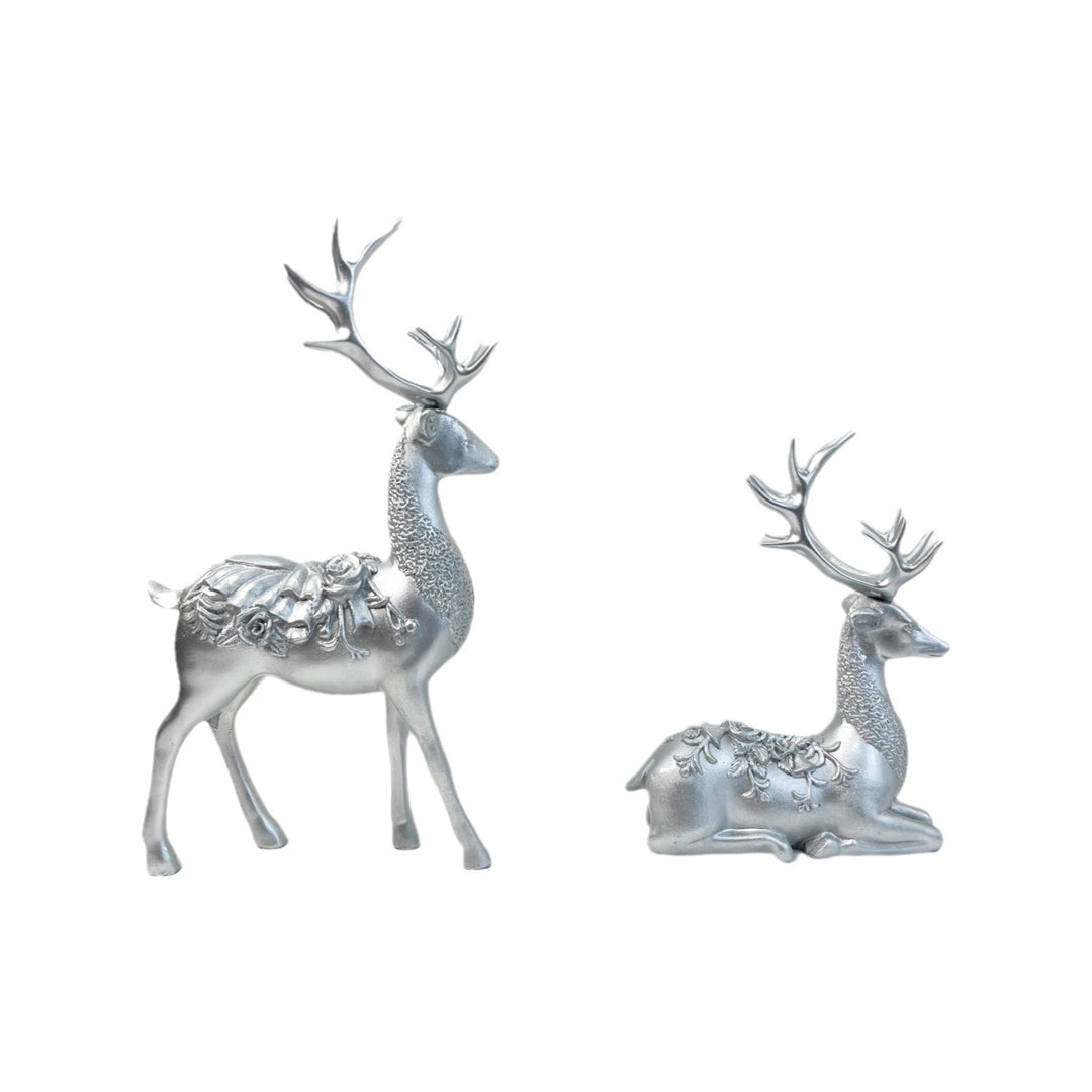 Artful decorative figure of a magnificent deer with floral details Bowlift