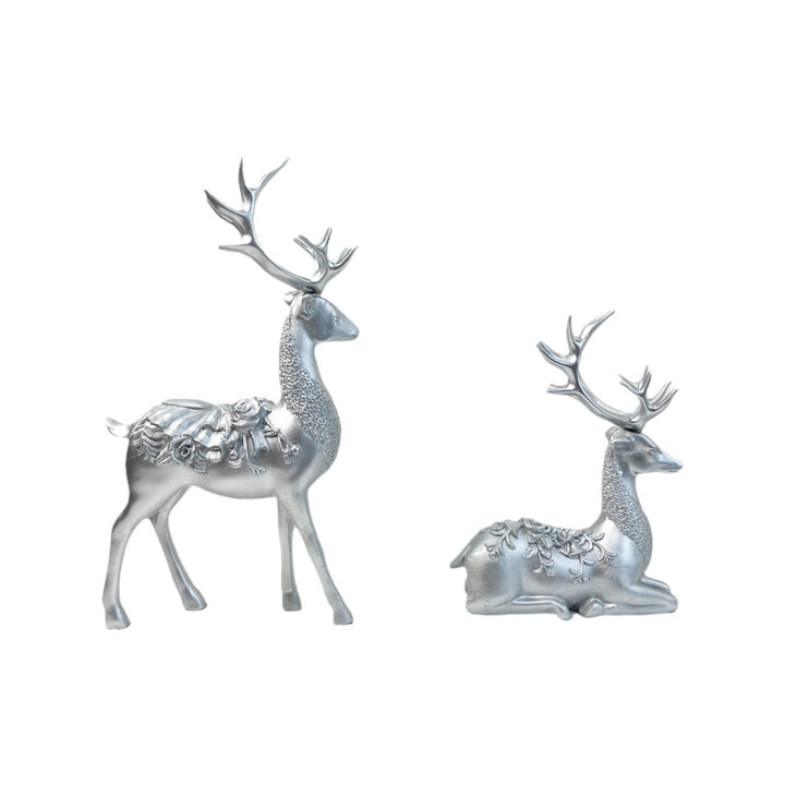 Artful decorative figure of a magnificent deer with floral details Bowlift