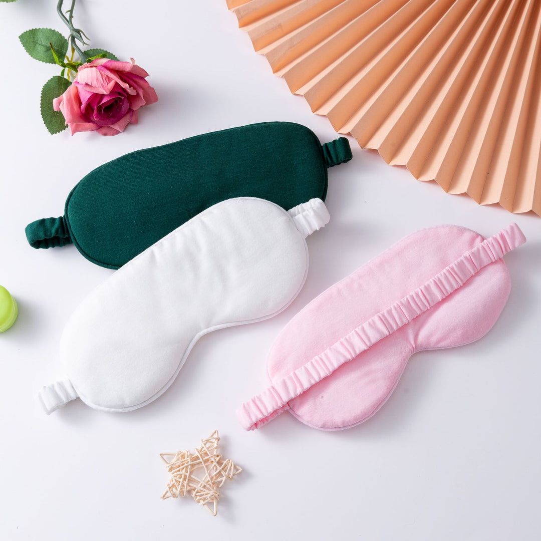 Women's lightweight cotton sleep mask with ergonomic padding and elastic comfort band Bowlift