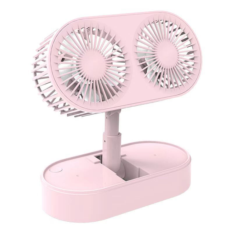Dual-Blade Portable Desk Fan Bowlift