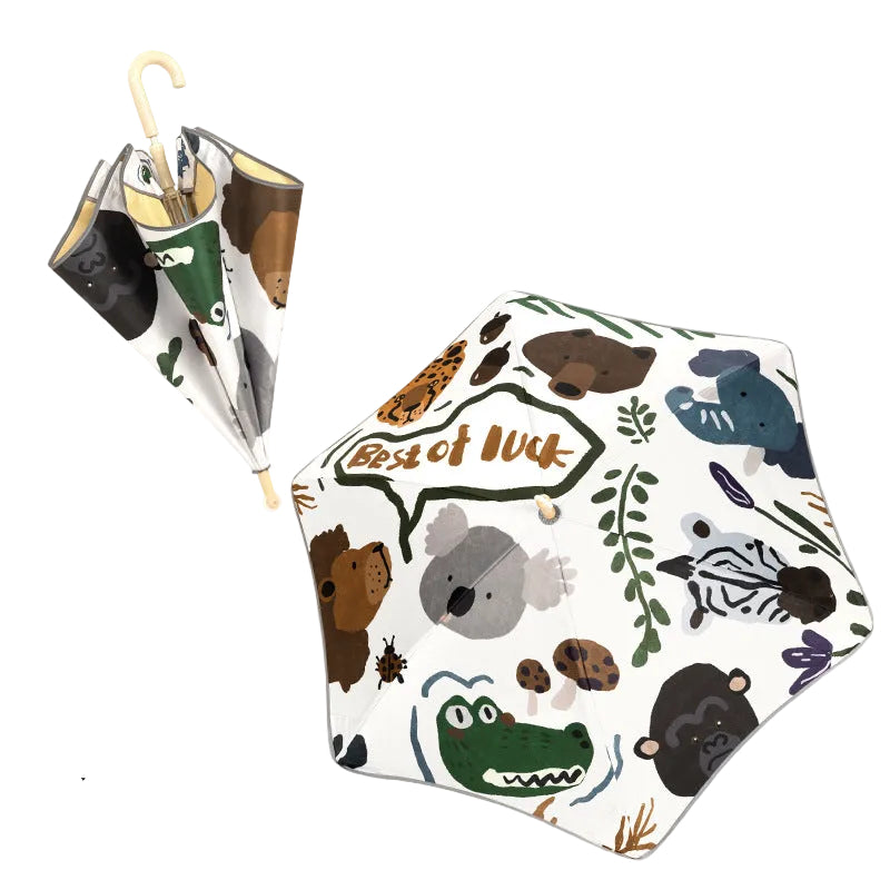 Women's Folding Animal Motif Umbrella Bowlift