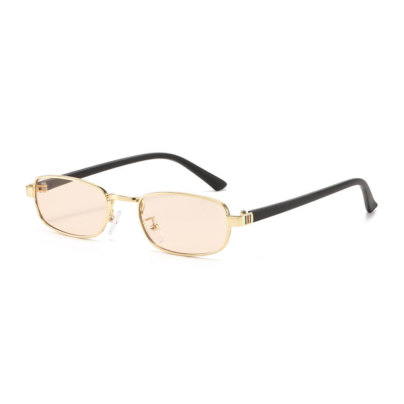 Women's elegant rectangular sunglasses with fine metal frame Bowlift