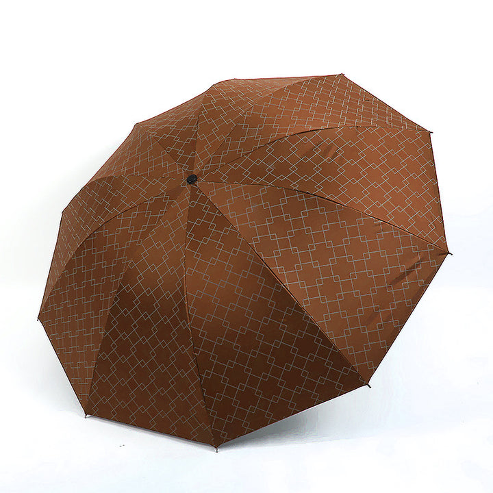 Women's Folding Umbrella with Modern Geometric Pattern Bowlift