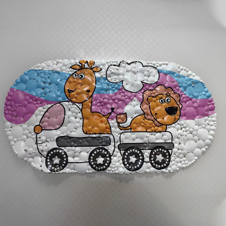 Coastal-Themed Memory Foam Bath Mat Bowlift