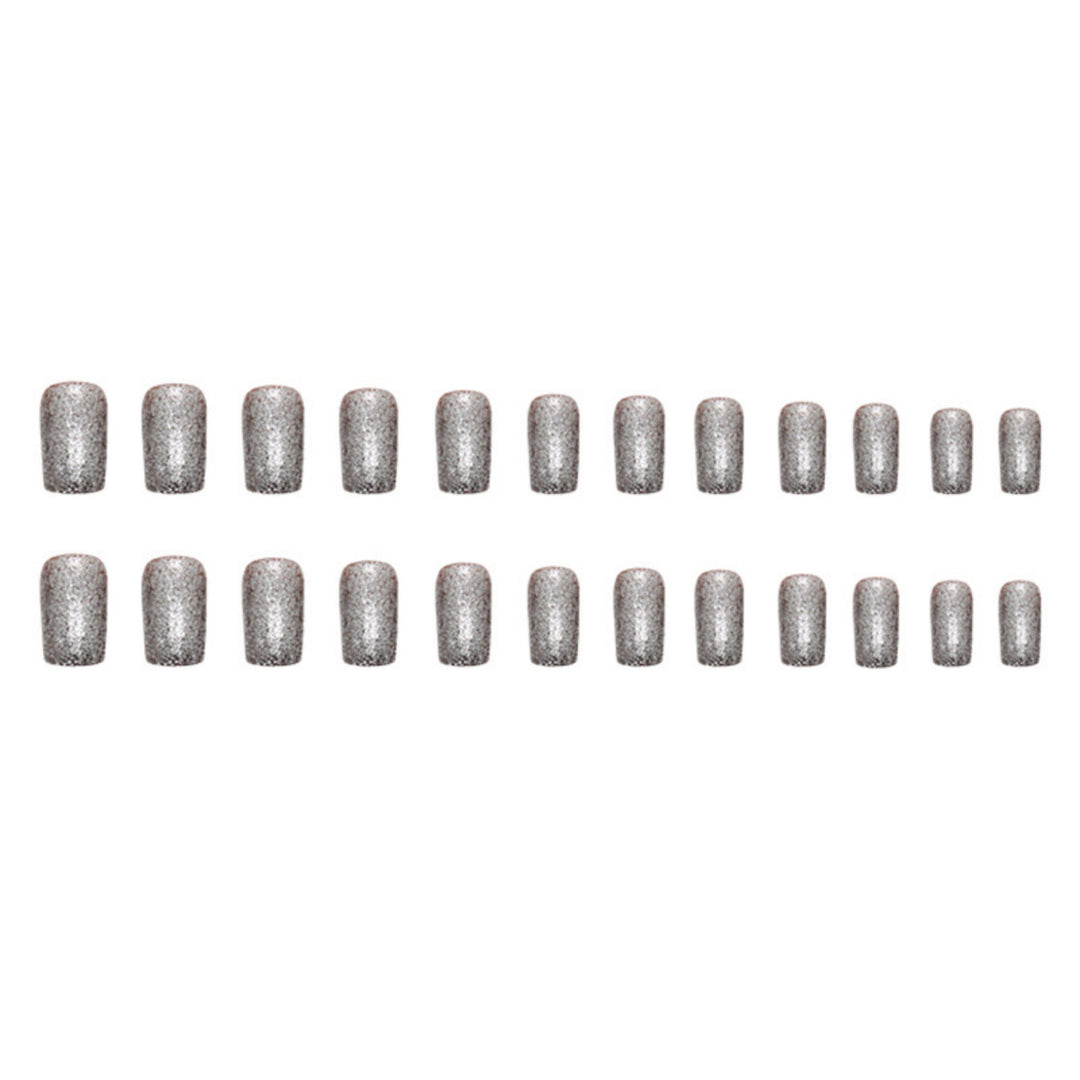 Glittery Press-On Nail Extensions Bowlift
