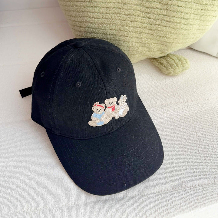 Women's Playful Embroidered Bear Cap Bowlift