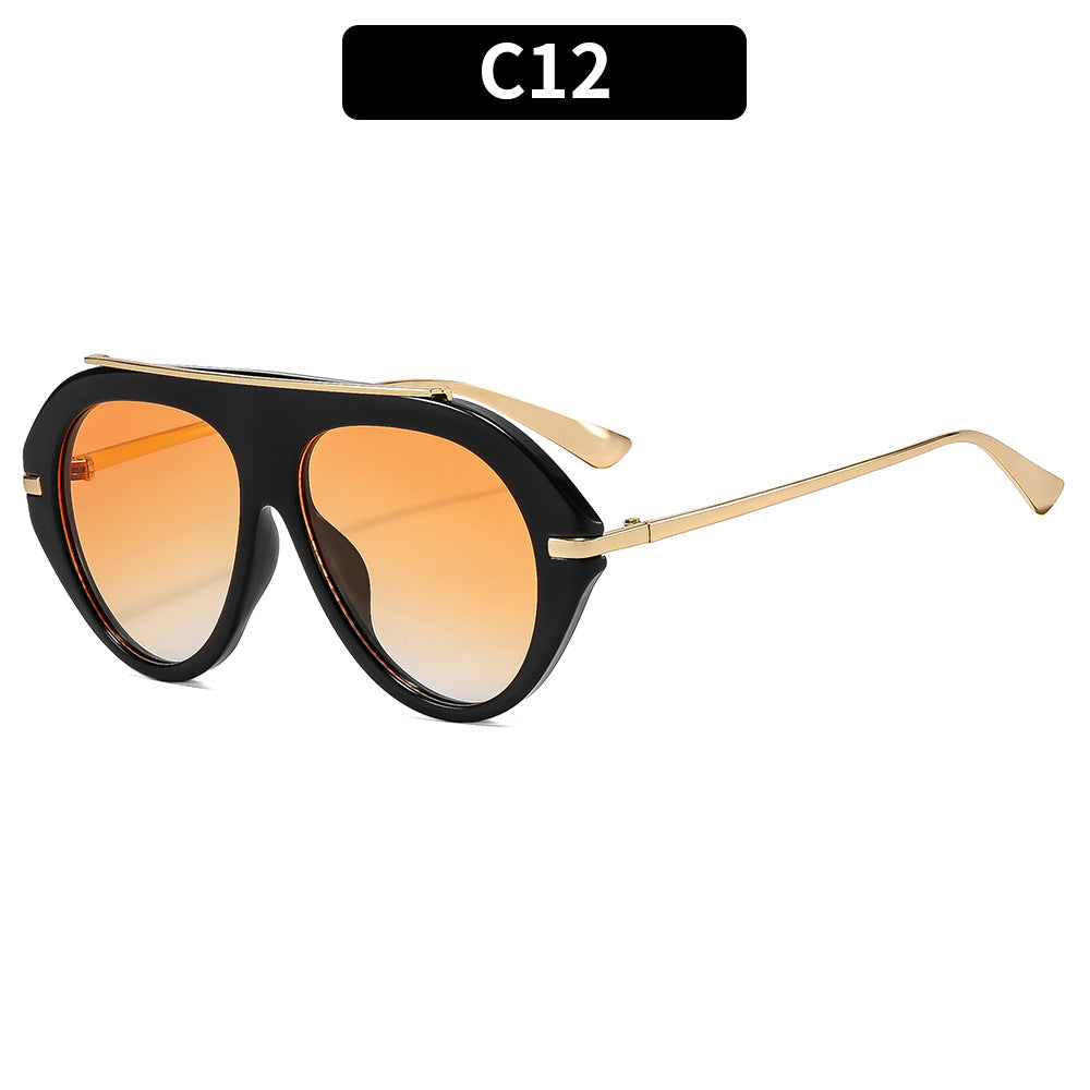 Retro-Inspired Oversized Shield Sunglasses