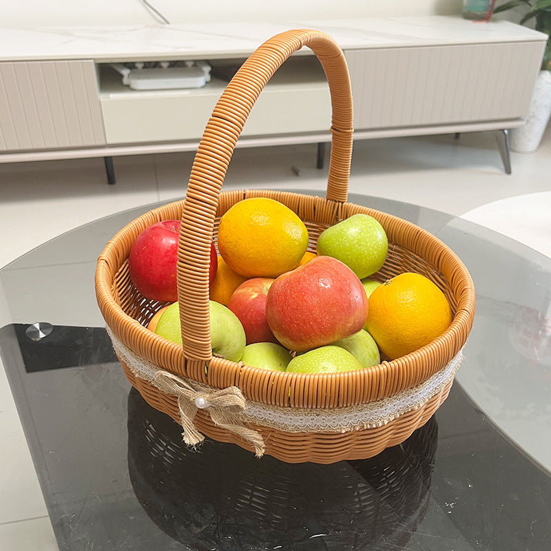 Women's Handwoven Shopping Basket Bowlift