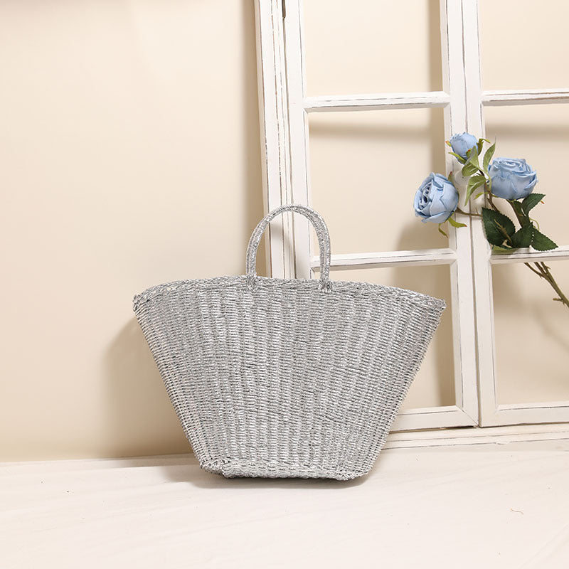 Elegant Woven Basket Bag with Sturdy Handles Bowlift