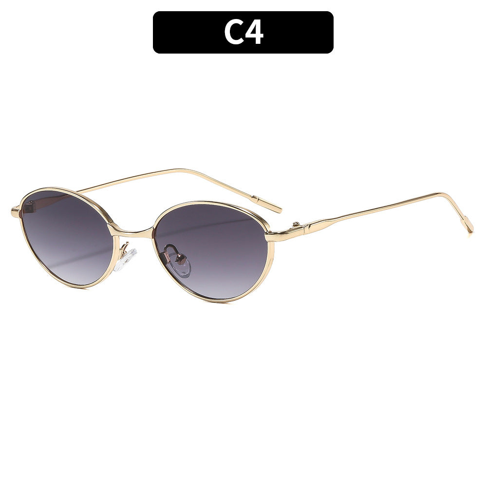 Chic Retro Oval Sunglasses