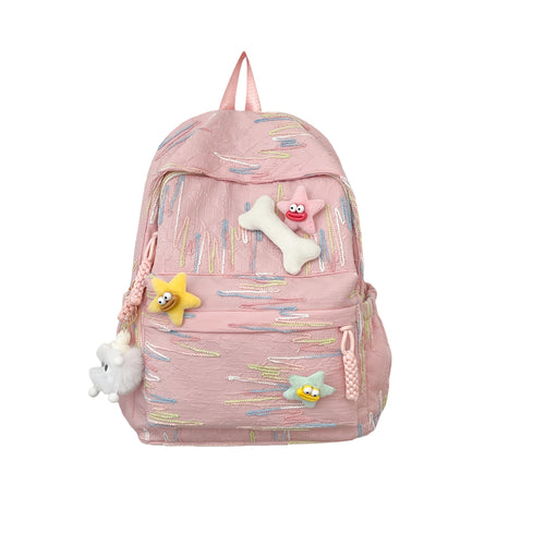 Cute Character Appliqué Backpack