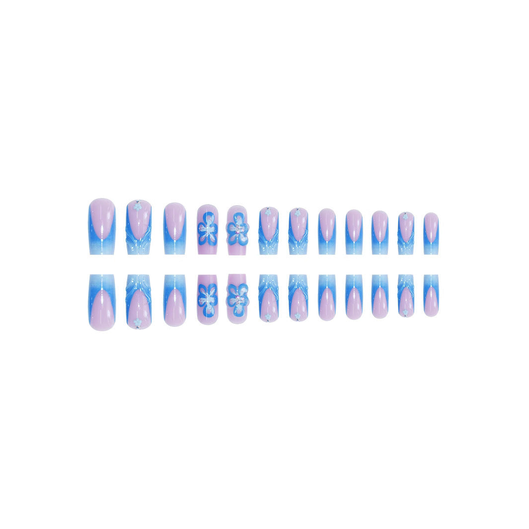 Floral 3D Press-On Nail Art Extensions Bowlift