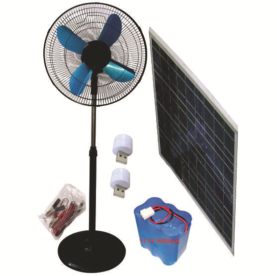 Unisex Solar-Powered Stand Fan by Bowlift