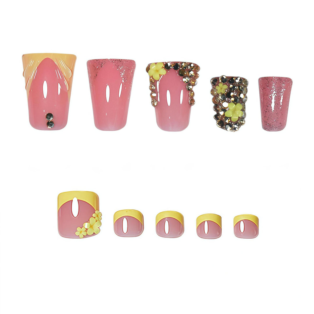 Luxury Decorative Press-On Nail Set Bowlift