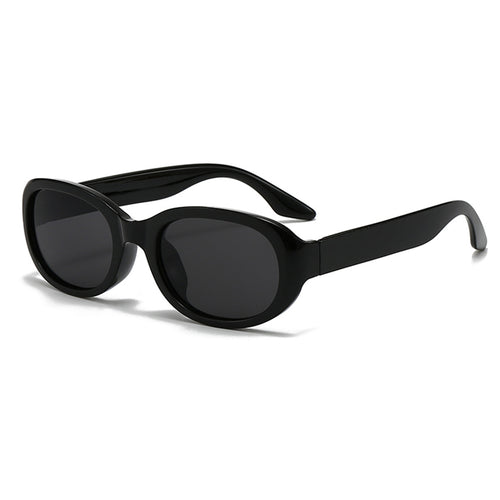 Retro-Inspired Oval Frame Sunglasses