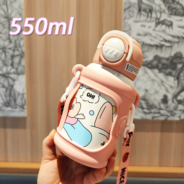 Women’s creative drinking bottle with stable silicone cover Bowlift