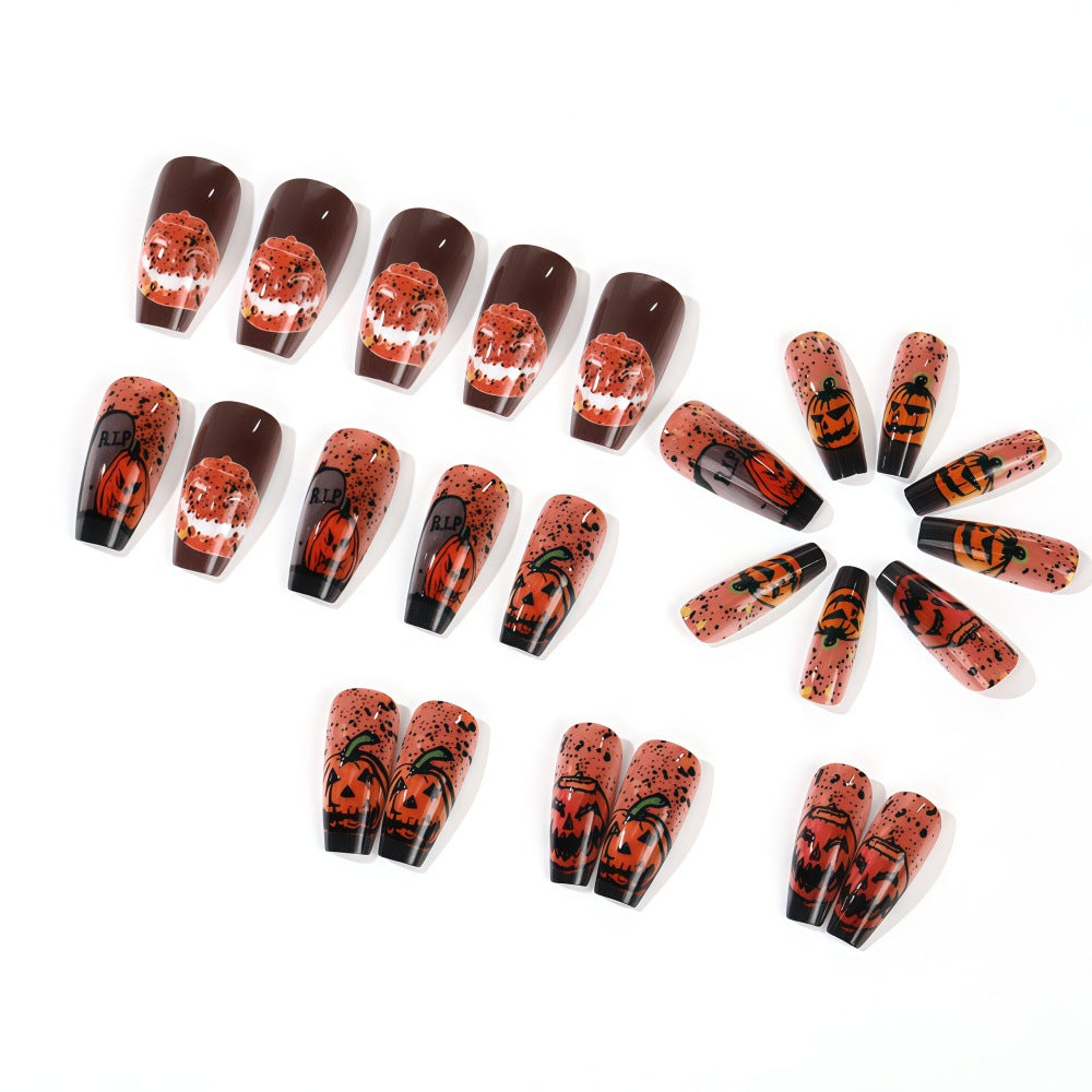 Halloween-themed artificial nails Bowlift
