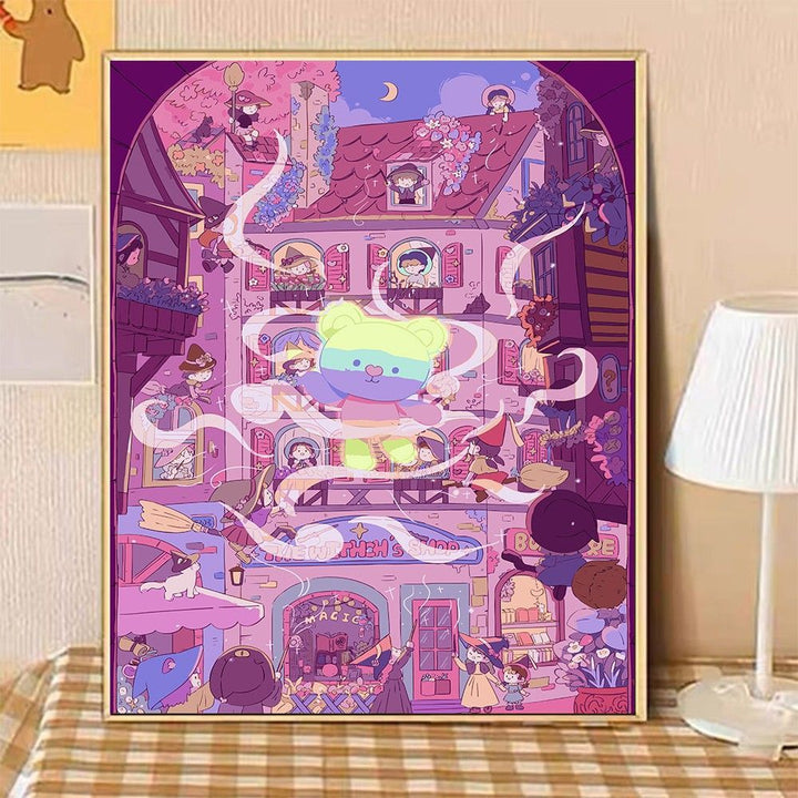 Cozy Home Illustration Canvas Art Bowlift