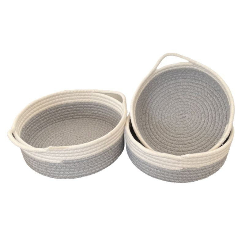 Women Practical Storage Basket with Colorful Zigzag Pattern Bowlift