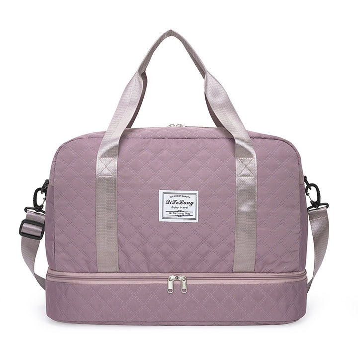 Quilted Multi-Compartment Travel Tote