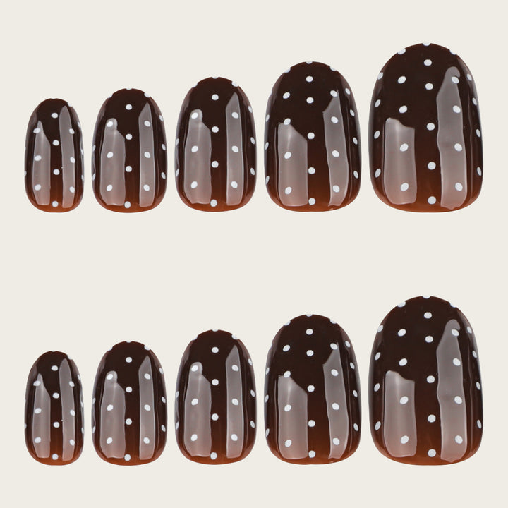 Trendy Polka Dot Press-On Nails Bowlift