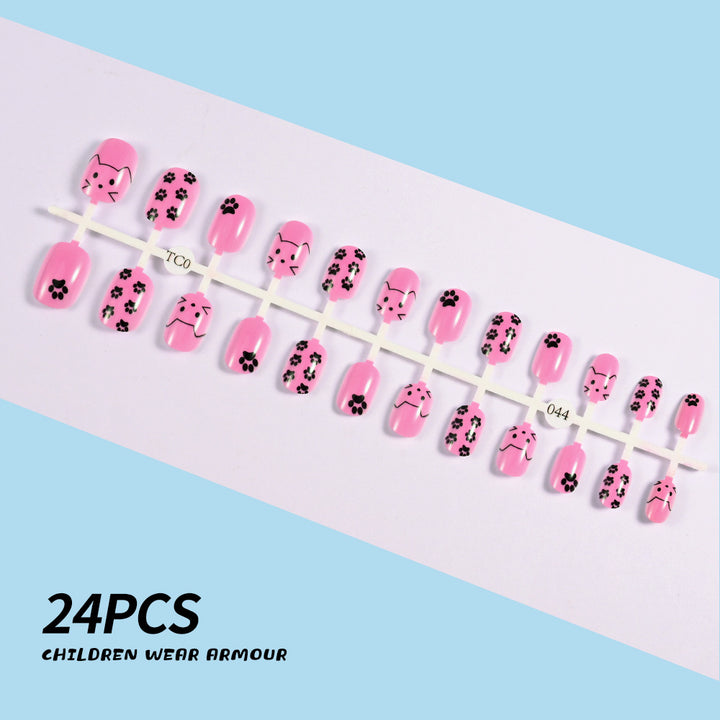 Children's Fun-Themed Press-On Nail Set Bowlift