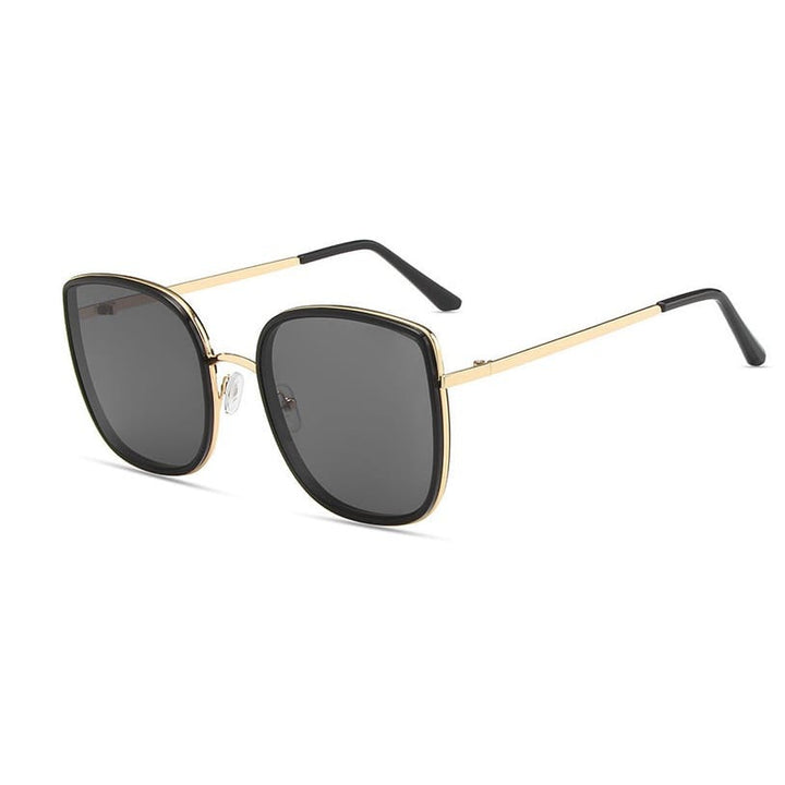 Women's modern square sunglasses with wide temples Bowlift