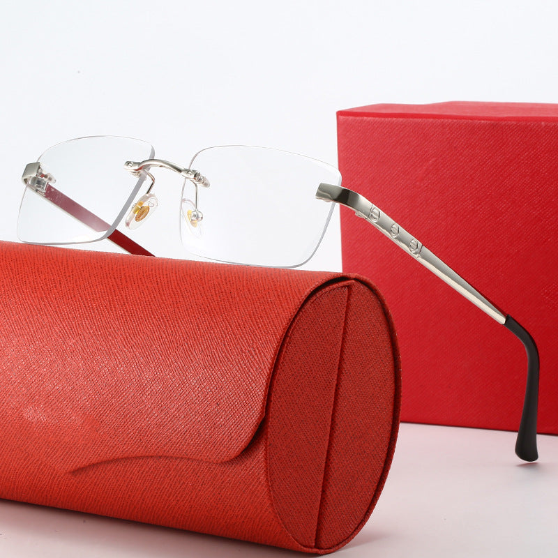 Women's fashionable sunglasses in elegant rectangular design with high-quality metal frame Bowlift