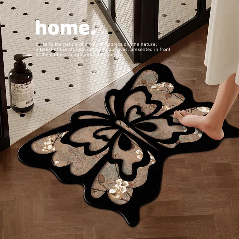 Decorative Butterfly-Shaped Bath Mat Bowlift
