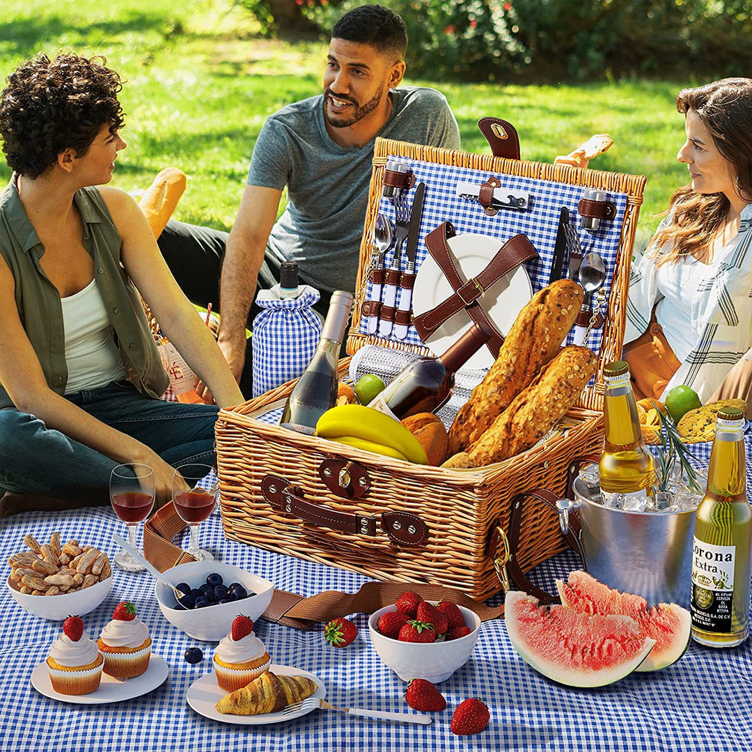 Ladies high-quality picnic basket with classic design Bowlift