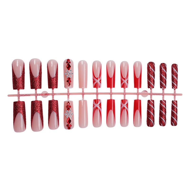 Glamorous Festive Press-On Nail Set Bowlift