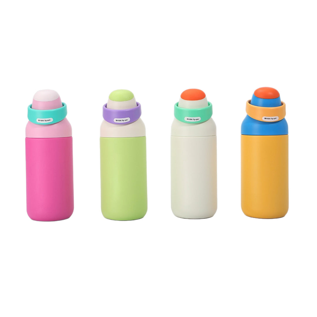 Women's insulated drinking bottle with ergonomic closure Bowlift