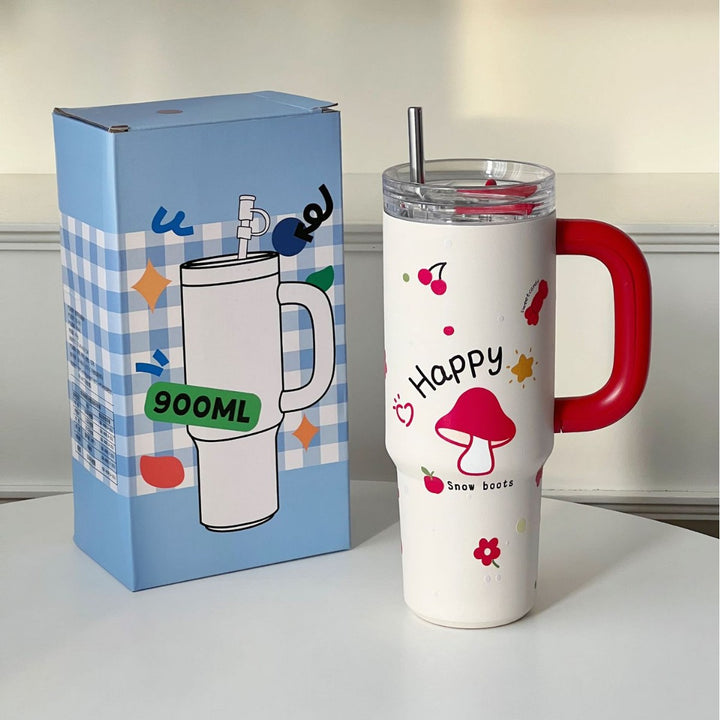 Women's insulated cup with practical straw Bowlift