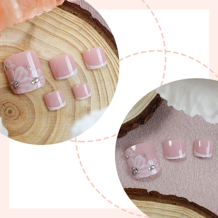 Premium Floral Press-On Nail Set Bowlift 1788496129
