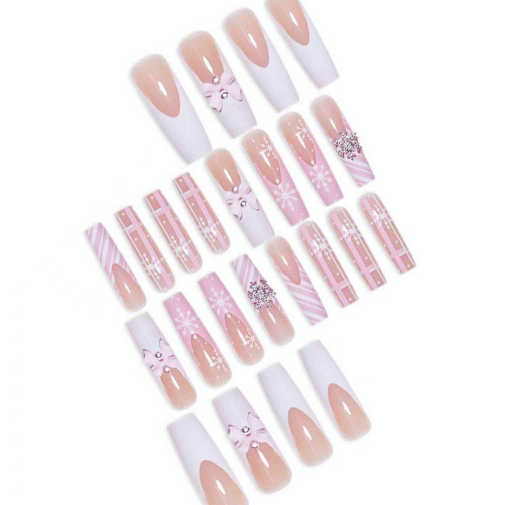 Glamorous Holiday Press-On Nail Set Bowlift