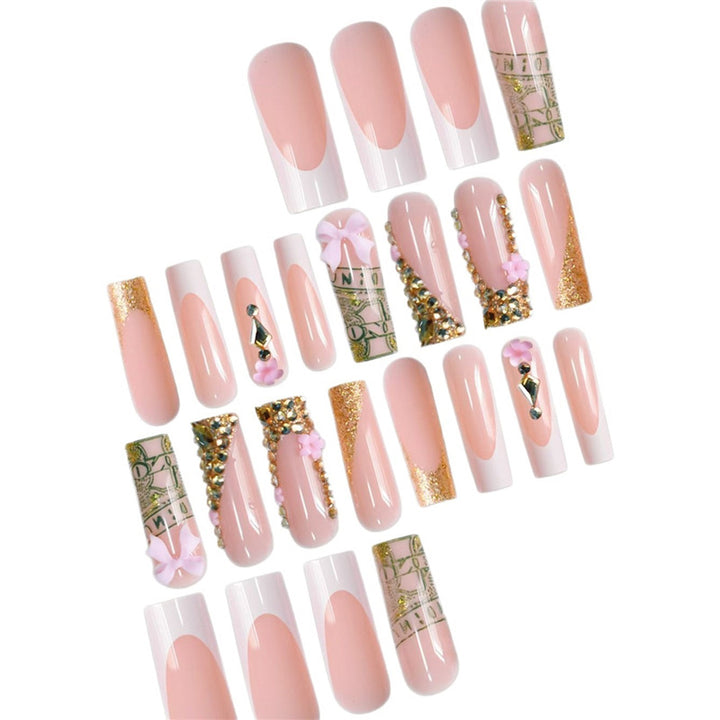 Glamorous Decorative Press-On Nails with Unique Embellishments Bowlift
