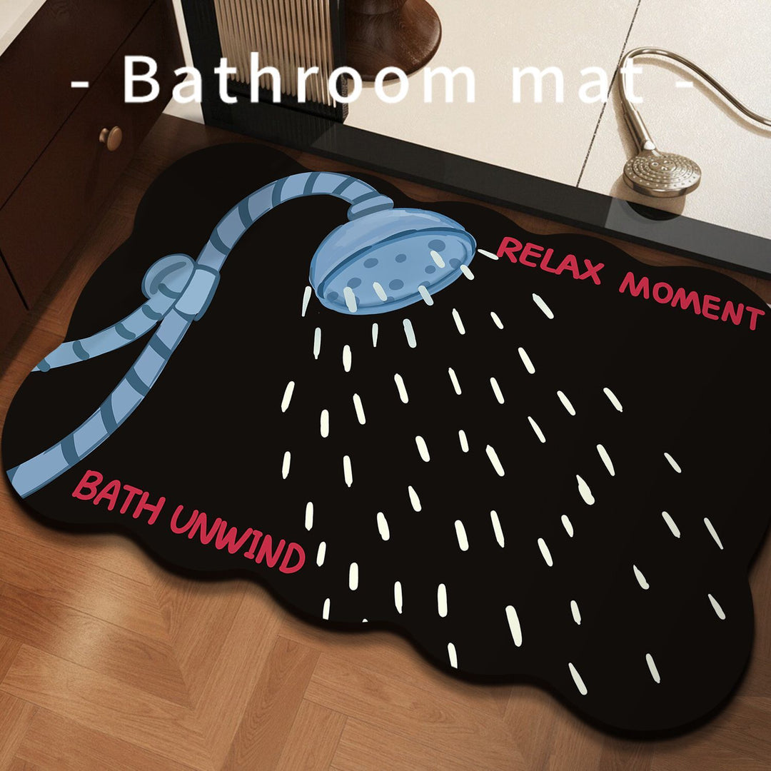 Cute Shower Theme Bath Mat