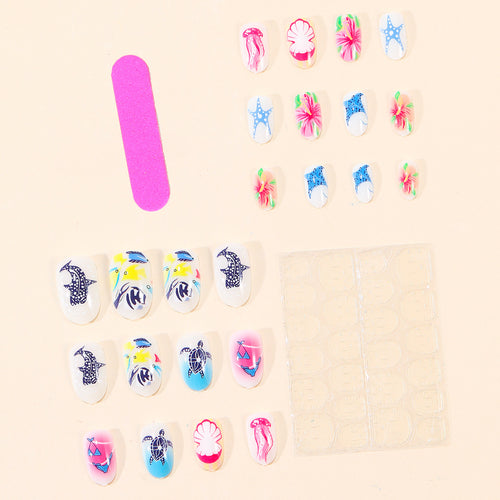Tropical Ocean-Inspired Nail Art Set Bowlift