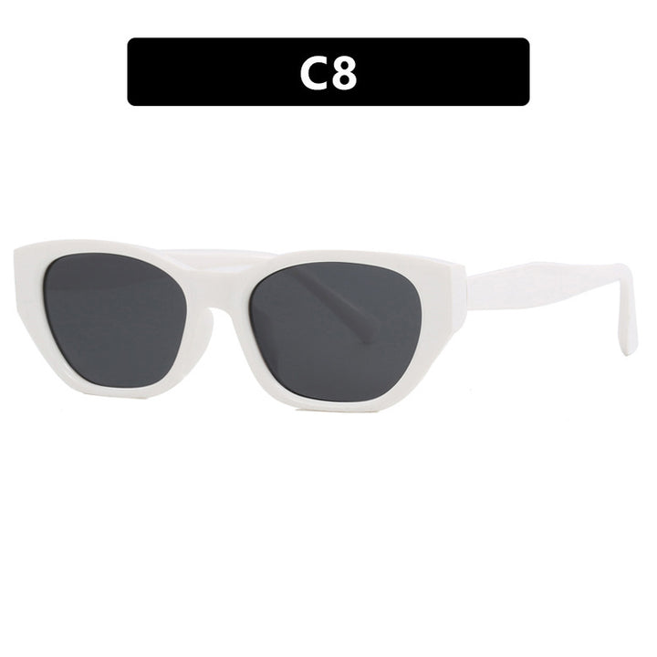 Ladies Cat-Eye Sunglasses with transparent, geometric frame Bowlift