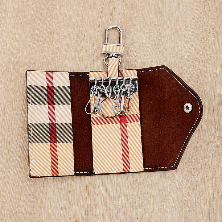Elegant Plaid Pattern Card Case Bowlift