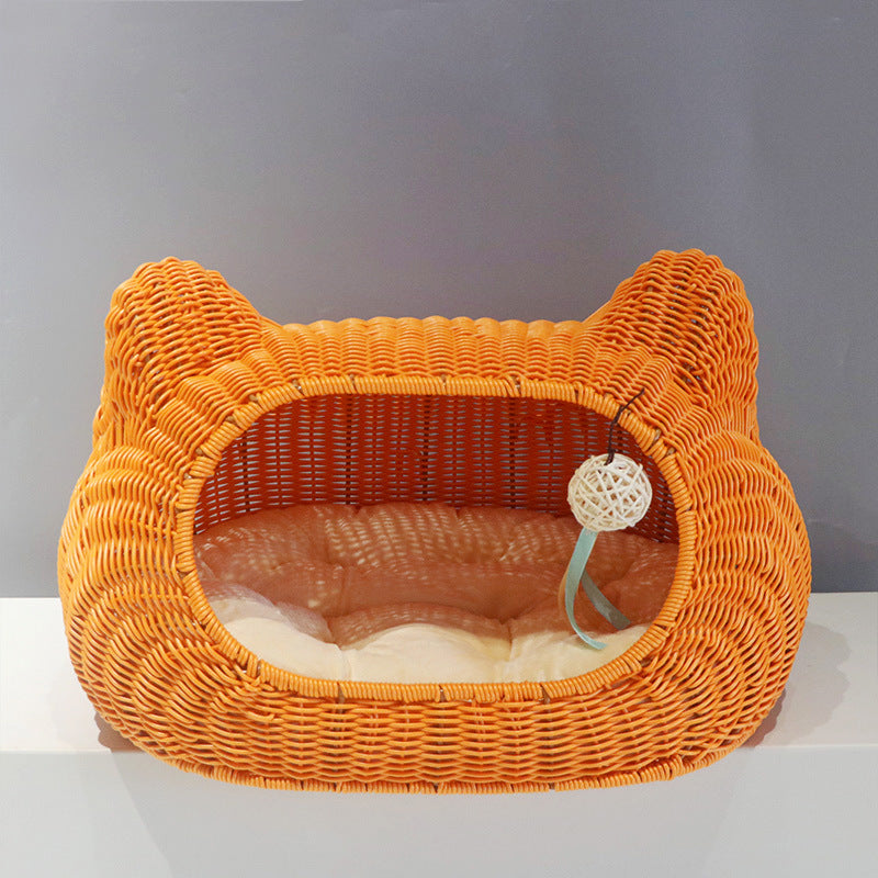 Cozy cat basket with ear design Bowlift