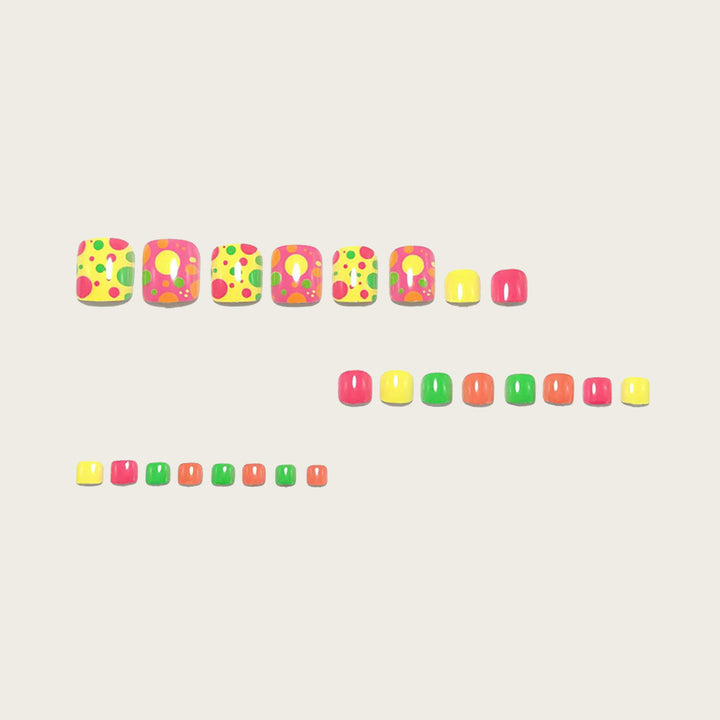 Colorful artificial nails in a set Bowlift